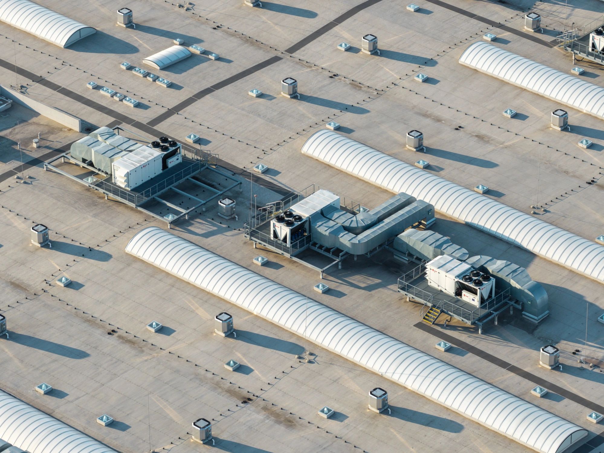 Commercial rooftop systems requiring facilities maintenance